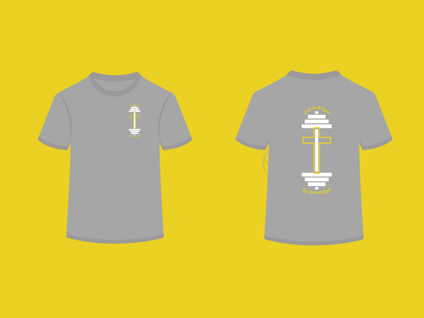 God and Gym T Shirt Gold